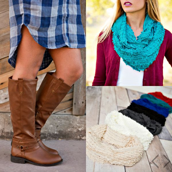 fashion friday boots and scarf