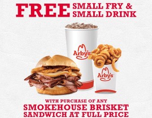 arby's free brisket sandwich
