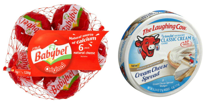 mini babybel and laughing cow cheese