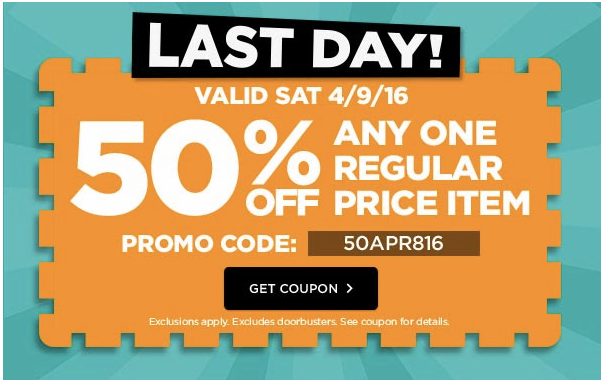 50 off michaels coupon