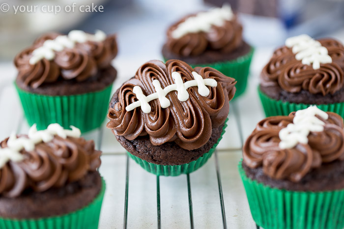 football cupcakes