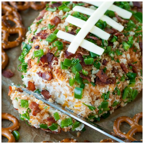 jalapeno popper football cheese ball