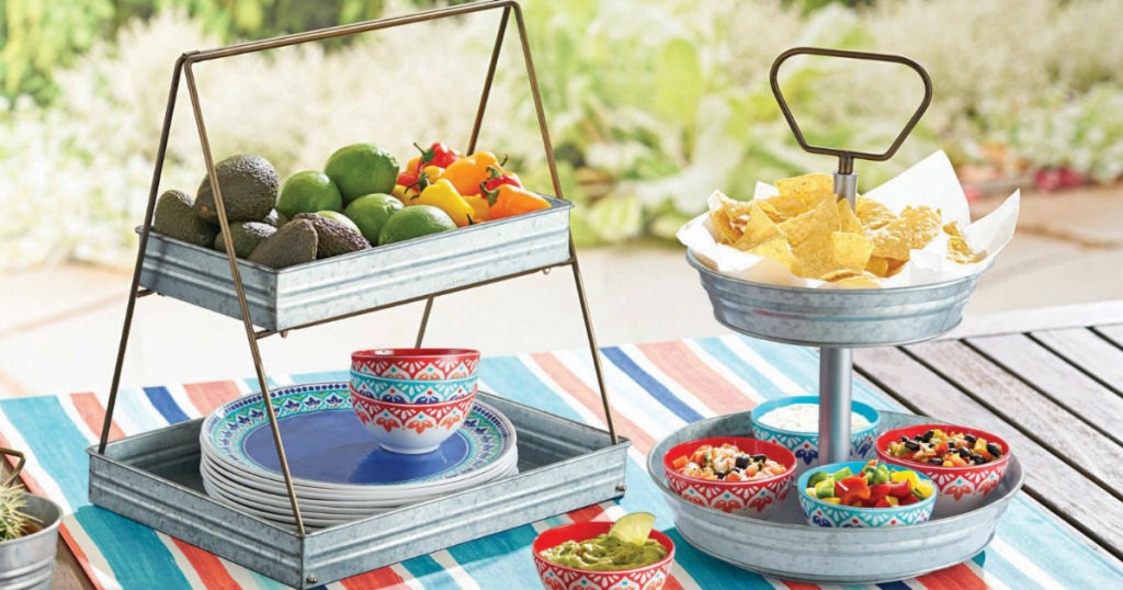 better homes and gardens 2 tier serving tray