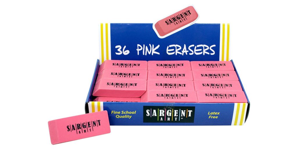 large pink erasers