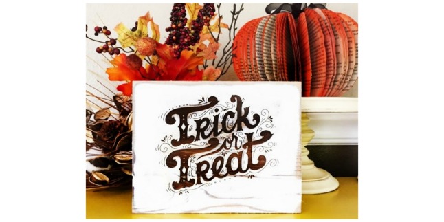 rustic halloween sign