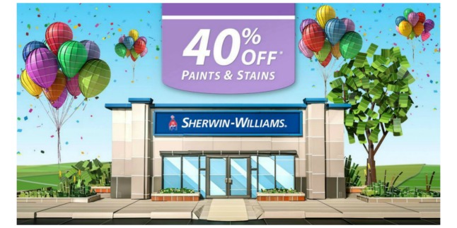 sherwin williams paint 40 off