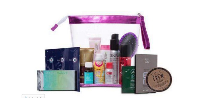 beauty brands try me haircare bag