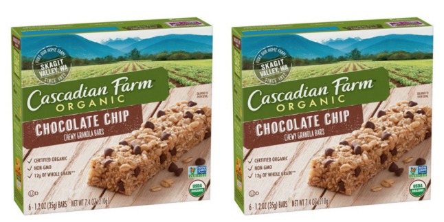 cascadian farm organic granola bars