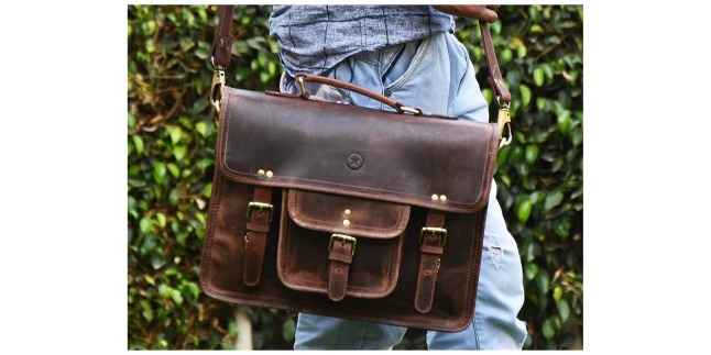 leather computer bag