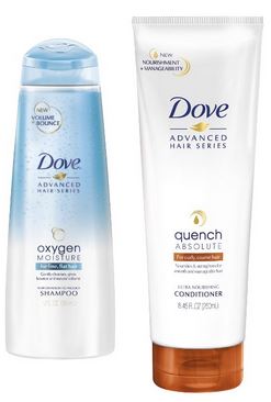 dove shampoo and conditioner