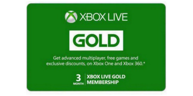 xbox live gold 3 months