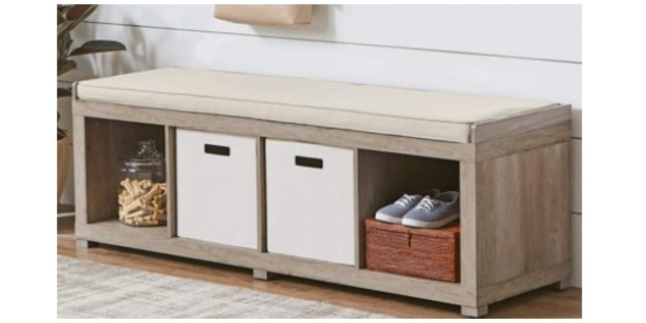 better homes gardens storage bench