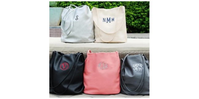 monogrammed bags