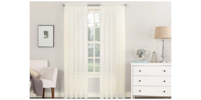 white curtain panels