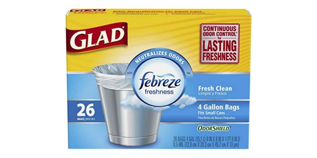glad 4 gallon trash bags
