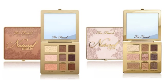too faced natural palette