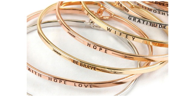 engraved bracelets