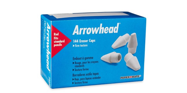arrowhead eraser caps