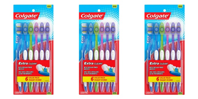 Colgate 6 pack toothbrushes