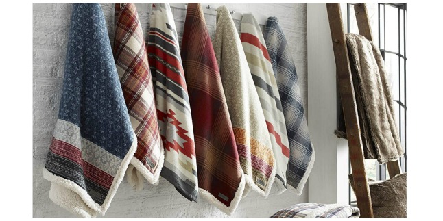 Eddie Bauer sherpa throws