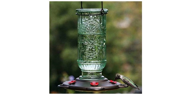 clear hummingbird feeder