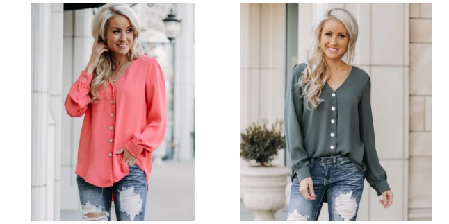 button up blouse