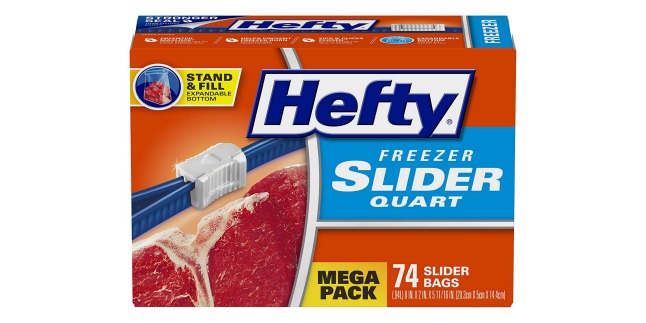 hefty freezer slider quart bags