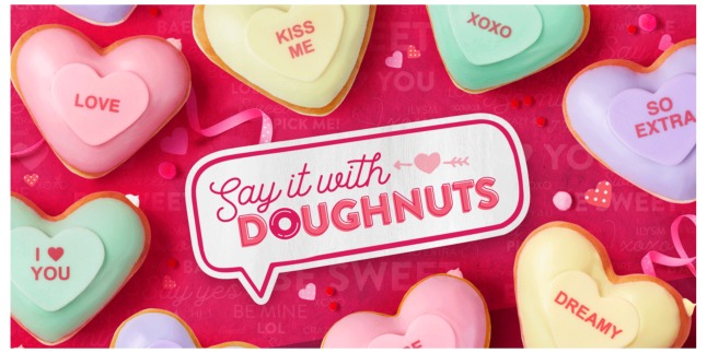 krispy kreme conversation hearts doughnuts