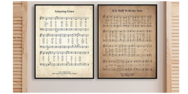 vintage hymn prints