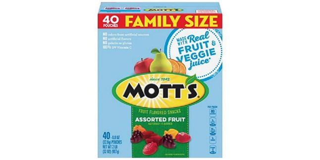 Amazon | Mott’s Fruit Snacks Pouches 40-Count on sale - Savings Done Simply