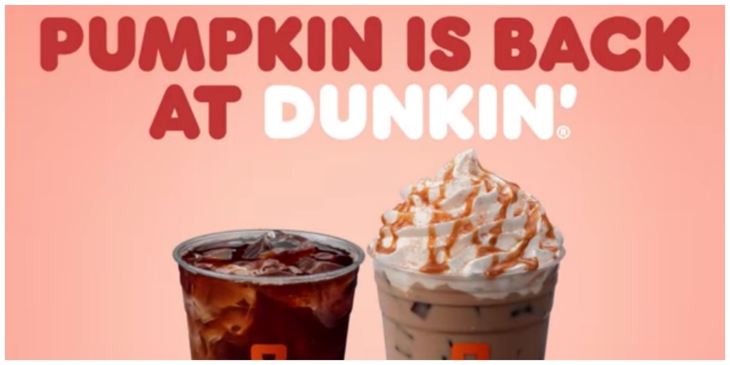 Pumpkin spice latte dunkin donuts