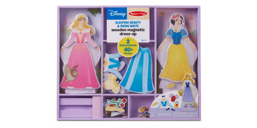 sleeping beauty snow white wooden magnetic dress up