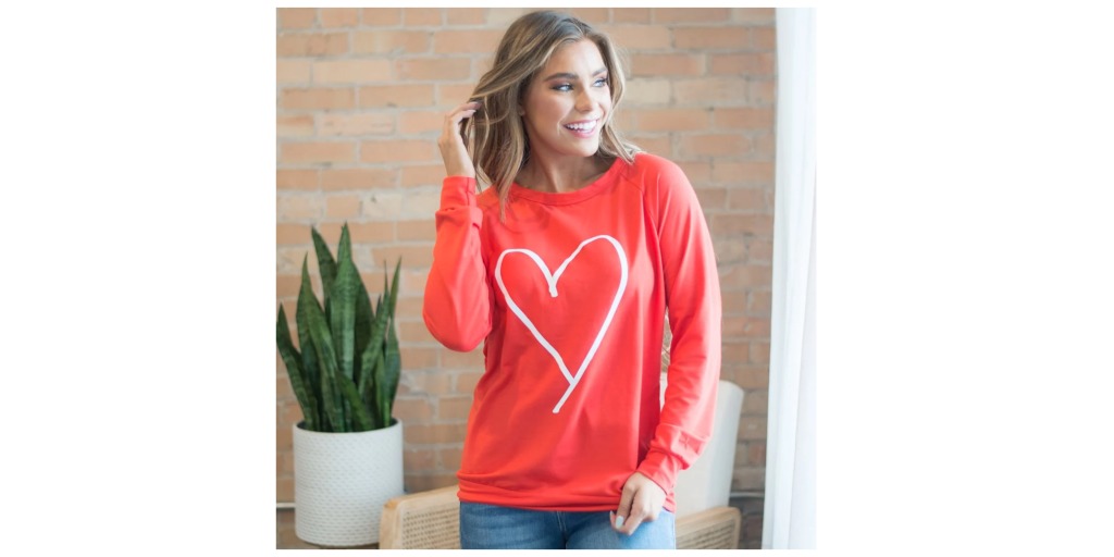 valentine long sleeve tee