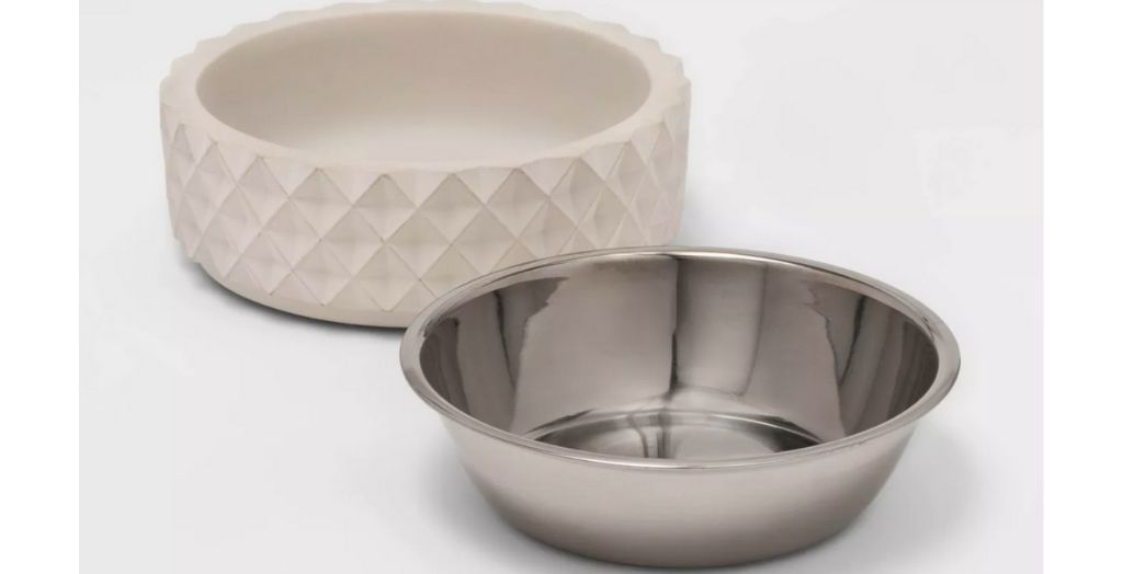 ceramic stainless steel dog bowl