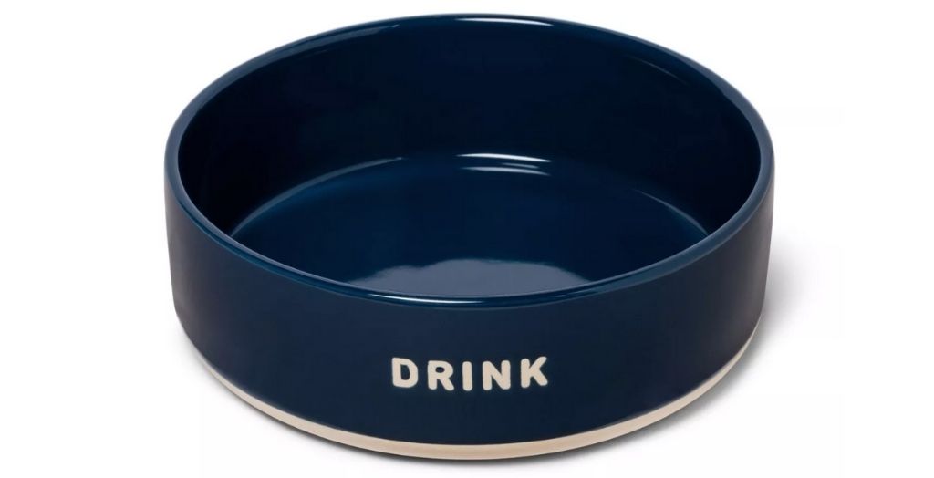 navy dog bowl