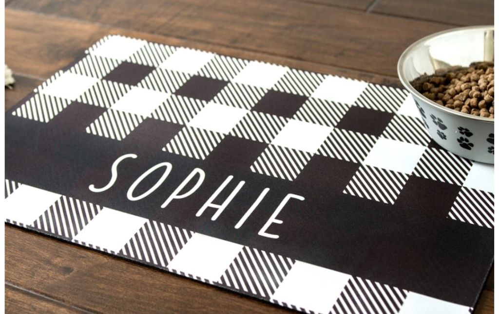 personalized pet mat