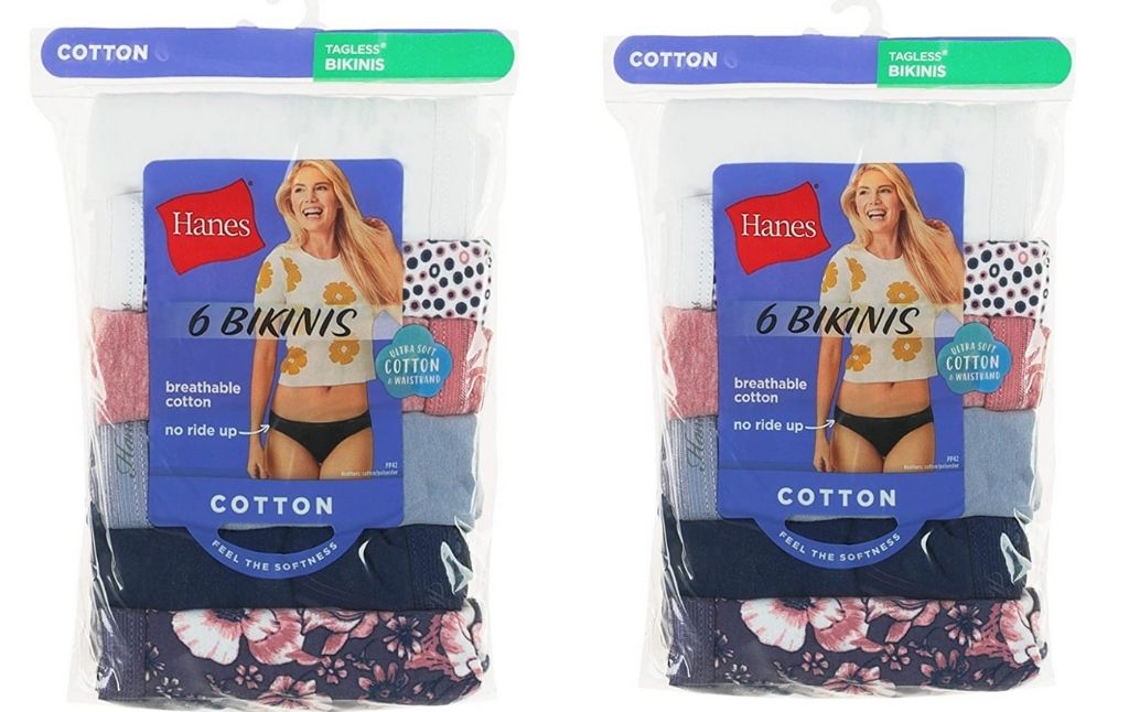 hanes bikini 6 pack