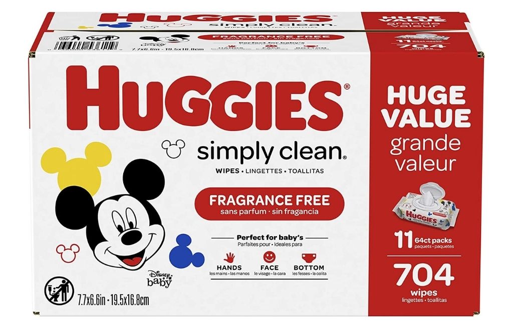Huggies simply clean fragrance free baby wipes