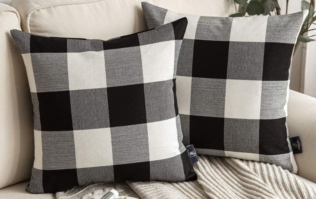 buffalo check farmhouse pillow covers