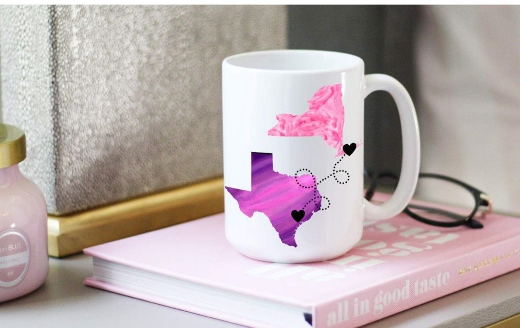 personalized long distance mug