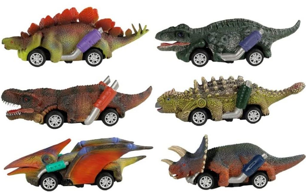 rolling dinosaur cars