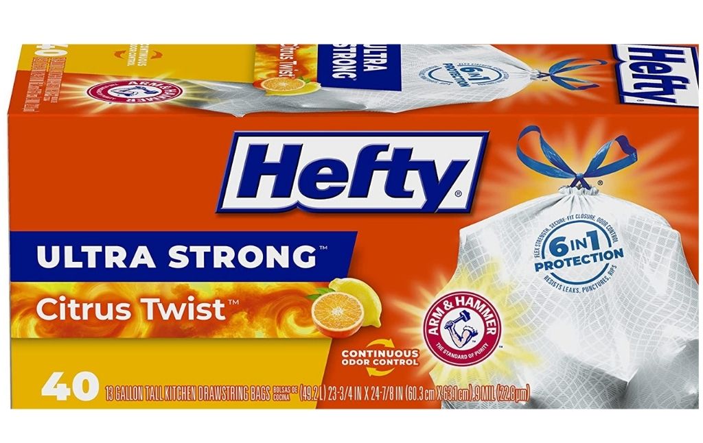 hefty ultra strong trash bags