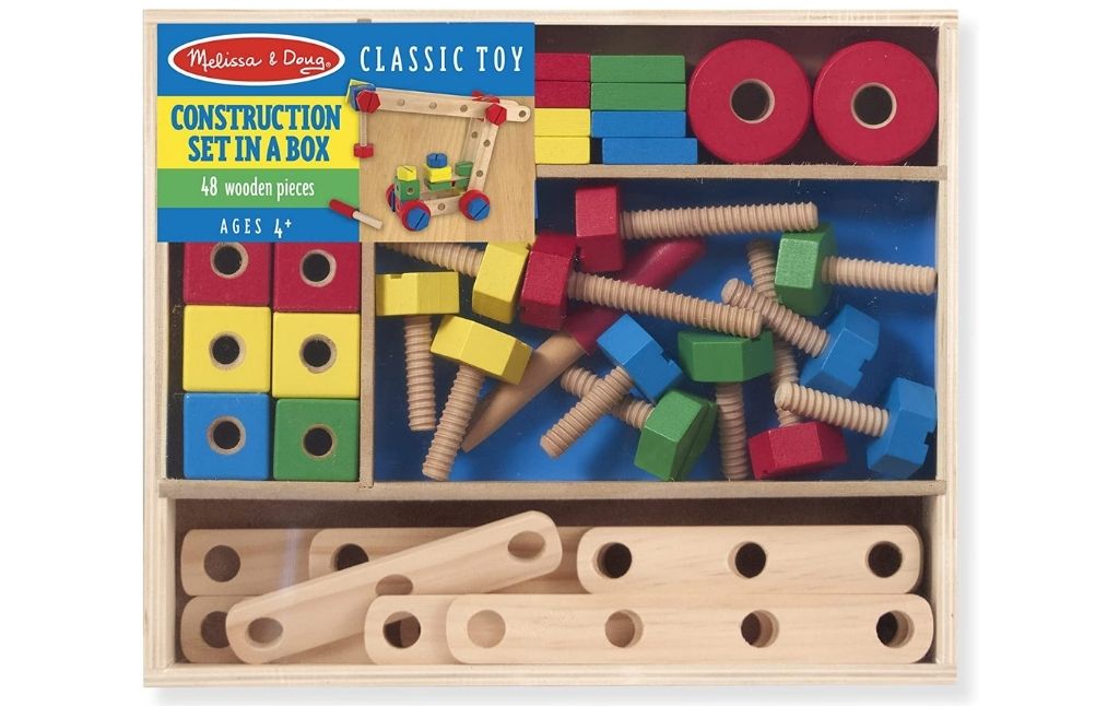 melissa doug construction set in a box