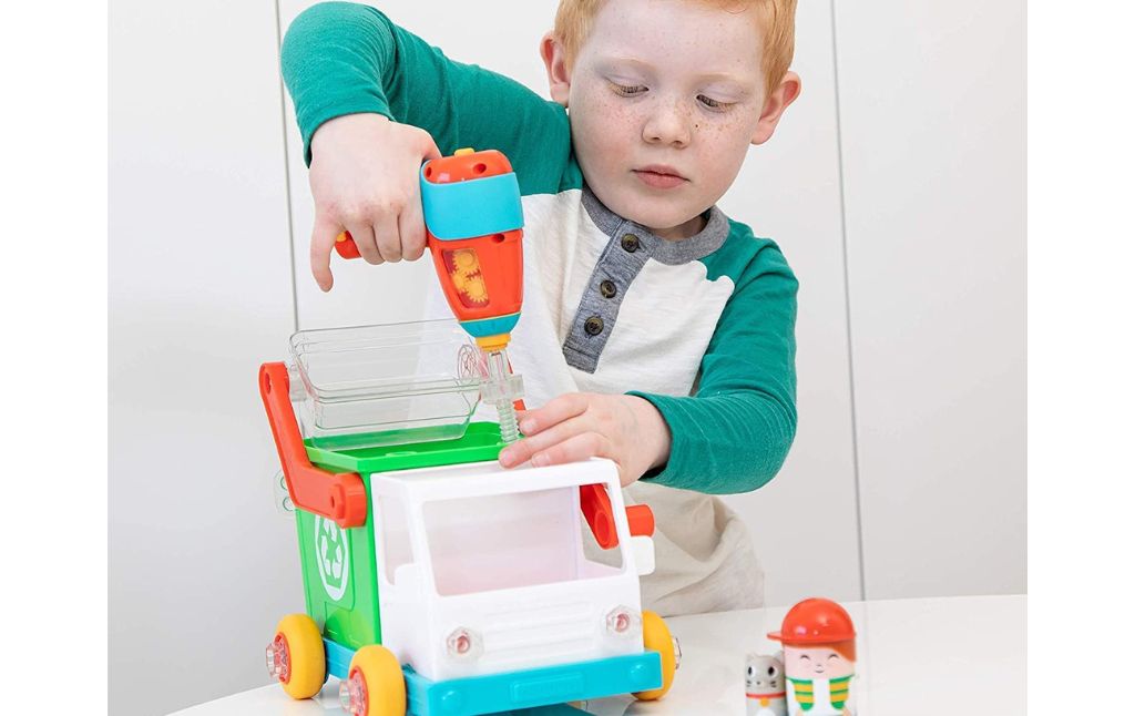 design drill bolt buddies recycling truck toy