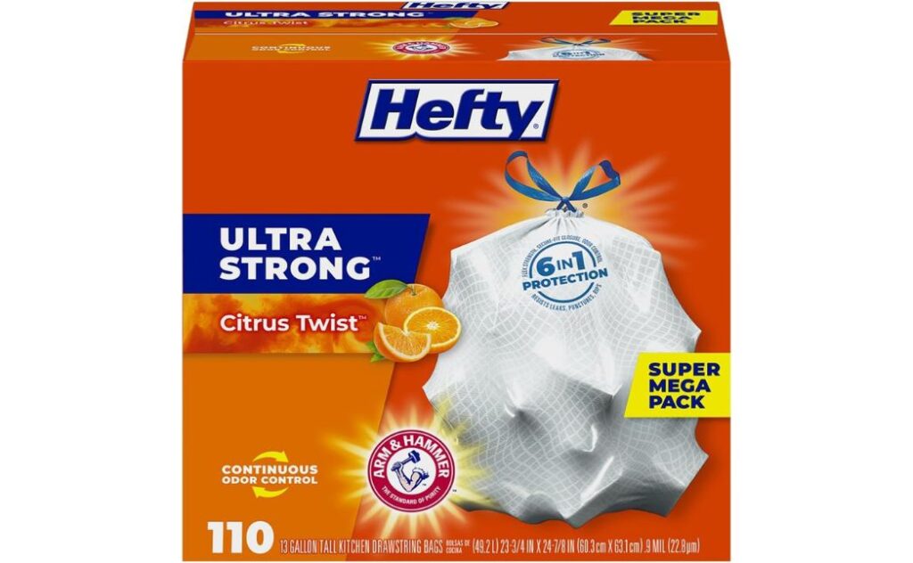 hefty trash bags