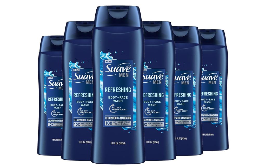 suave men body face wash