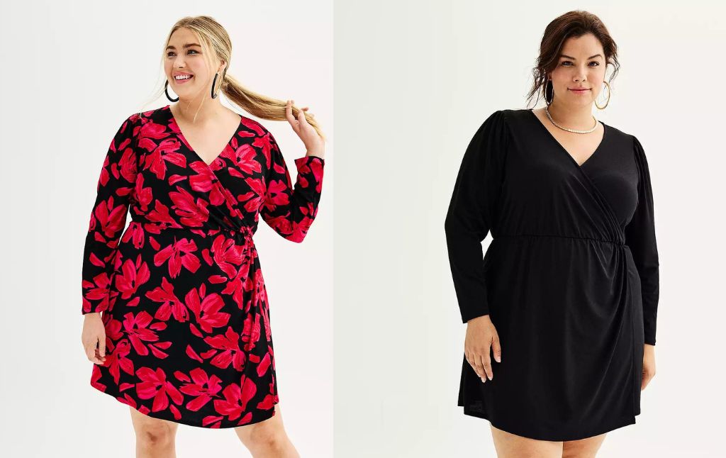 wrap dress plus size 