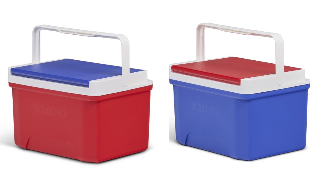 igloo red white blue cooler