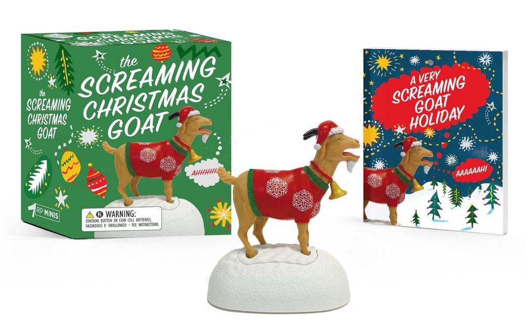 the screaming Christmas goat