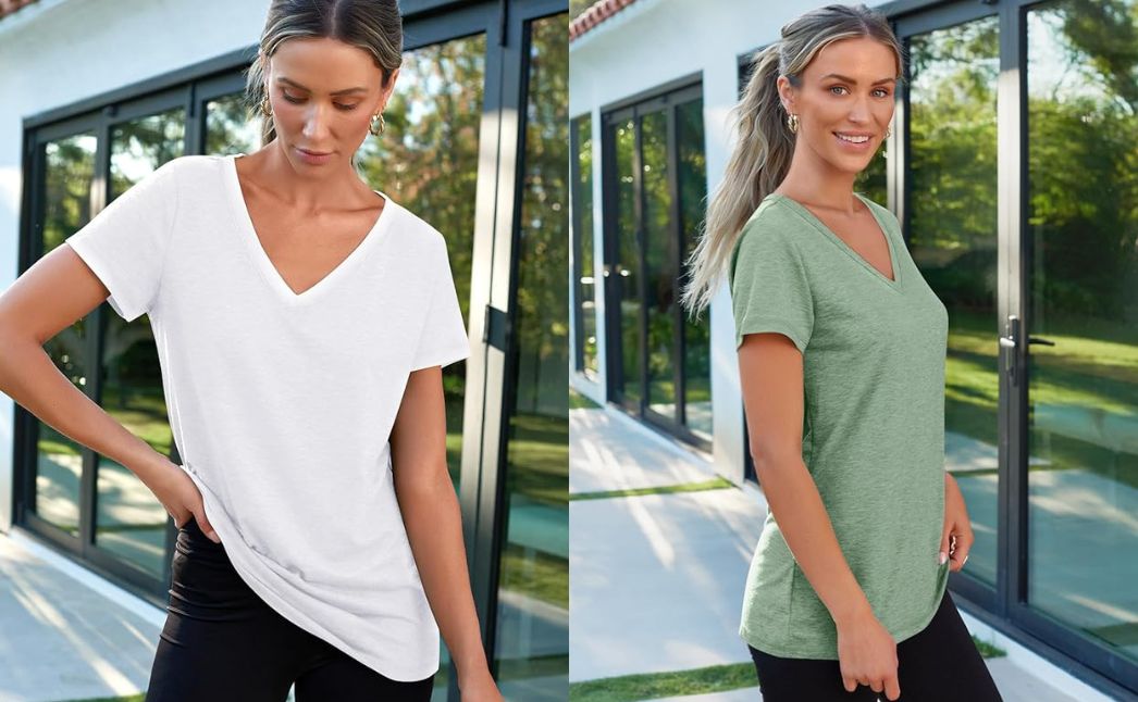 v neck tee